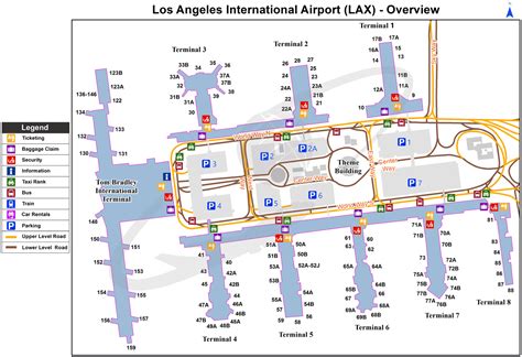 lax terminal map by airline.